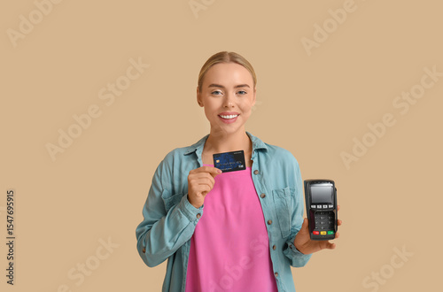 Pretty young woman with cre...
