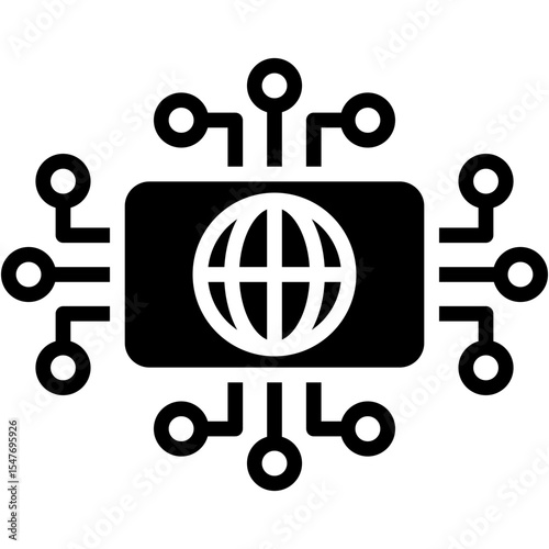 network architecture glyph icon
