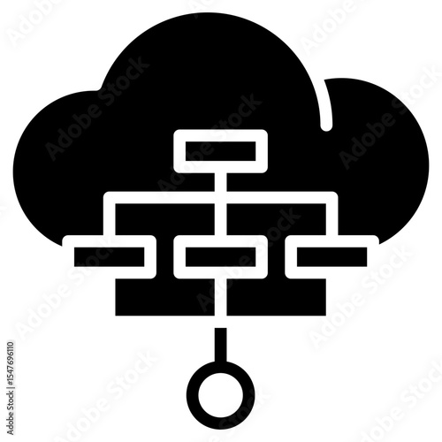virtualization architecture glyph icon