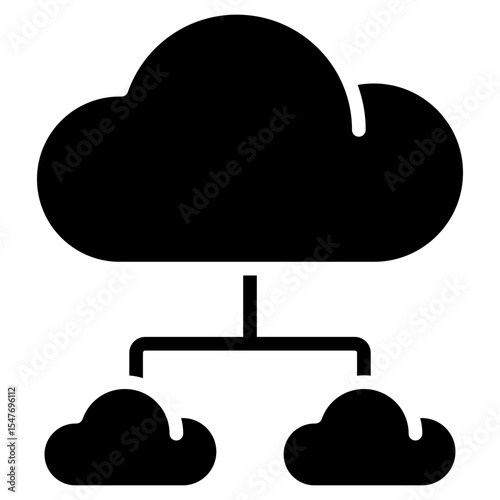 multicloud architecture glyph icon
