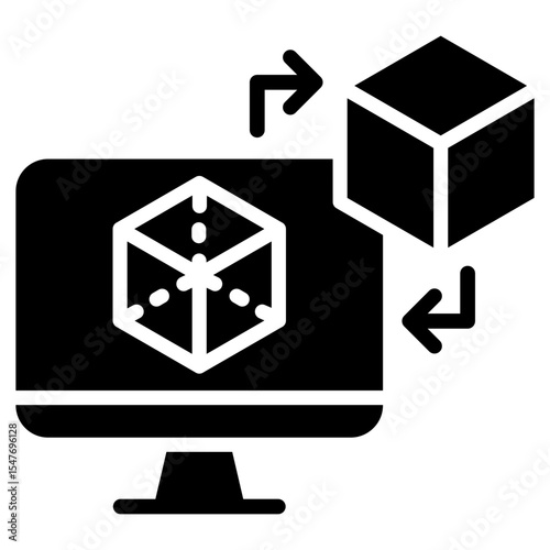 digital twin architecture glyph icon