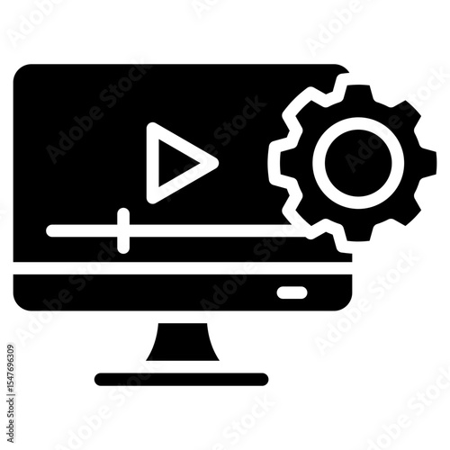 content management architecture glyph icon