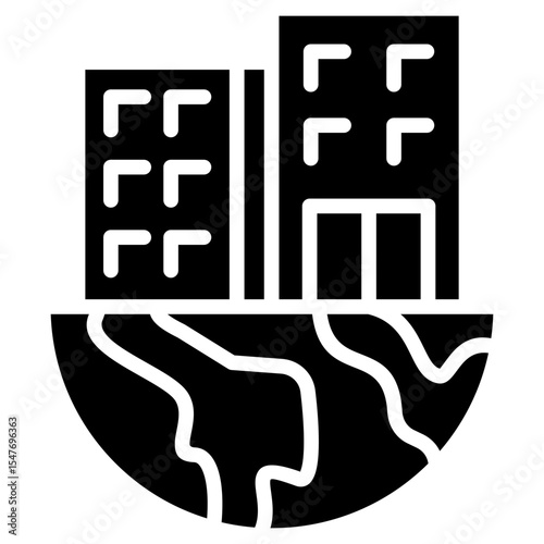 platform architecture glyph icon