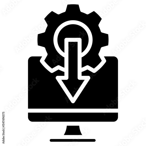 legacy modernization architecture glyph icon
