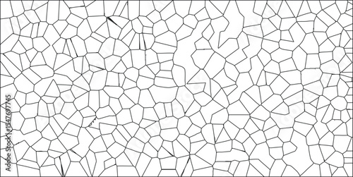 Abstract geometric cellular pattern illustration with irregular shapes and organic lines in a graphic vector style