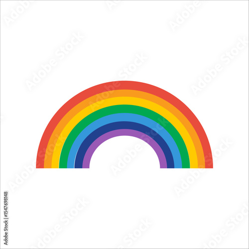 Rainbow and pride flag symbols in various wave and arch shapes. Colorful vector elements for design, identity, celebration, diversity, equality, and graphic decoration.