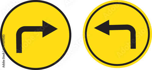 set off traffic road sign icon vector, no turn right, left, u turn signs, Vector background, turn instruction in red circle sign,
