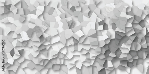Abstract mosaic pattern with gradients and shadows in shades of gray suitable for backgrounds and textures