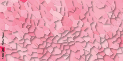 Abstract pink mosaic texture background with varying shades and shadow effect suitable for graphic design