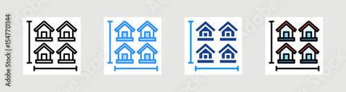 Housing Area Icon Collection Set Multiple Style