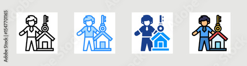 Landlord Icon Collection Set Multiple Style