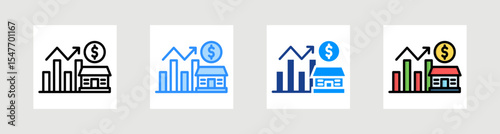 Real Estate Investment Icon Collection Set Multiple Style