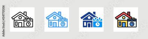 Property Schedule Icon Collection Set Multiple Style