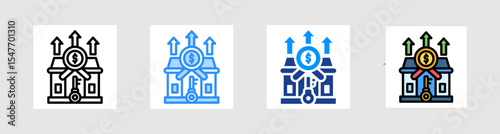 Rental Income Icon Collection Set Multiple Style