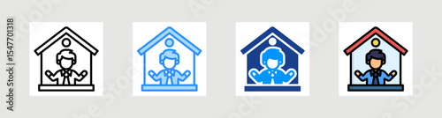 House Owner Icon Collection Set Multiple Style