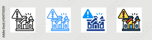 House Damage Icon Collection Set Multiple Style