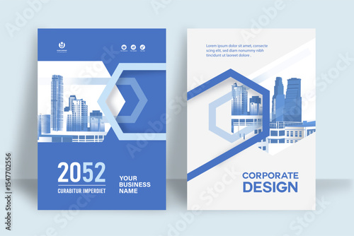 City Background Business Book Cover Design Template