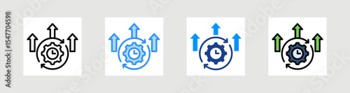 Process Improvement Icon Collection Set Multiple Style