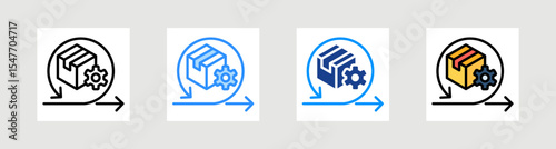 Agile Manufacturing Icon Collection Set Multiple Style