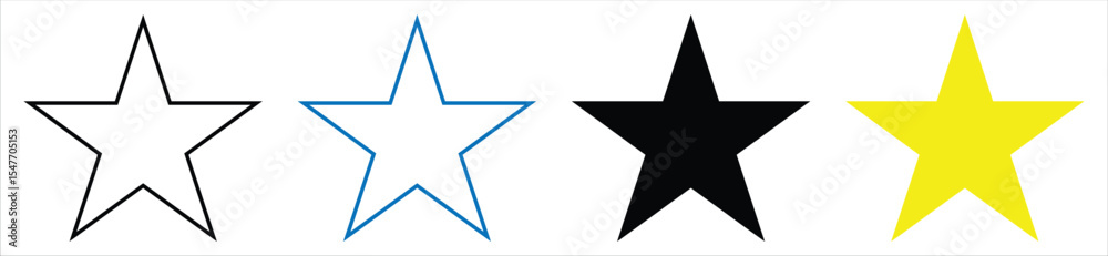 Fototapeta premium Star Rating Icons – Review and Feedback Symbol Set