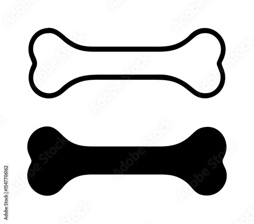 Dog bone icons. Vector illustration