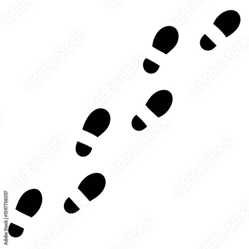 Human footprints. Vector illustration
