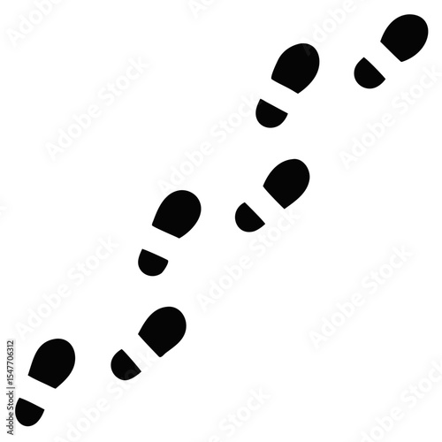 Human footprints. Vector illustration