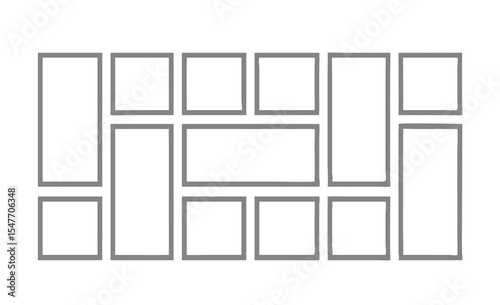 Collage template frames. Vector illustration