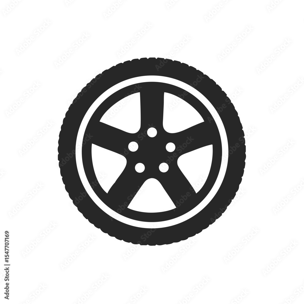 Fototapeta premium Tire icon. Wheel icon. Vector illustration
