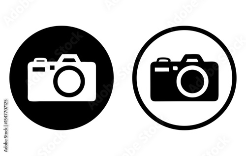 Camera icon set vector