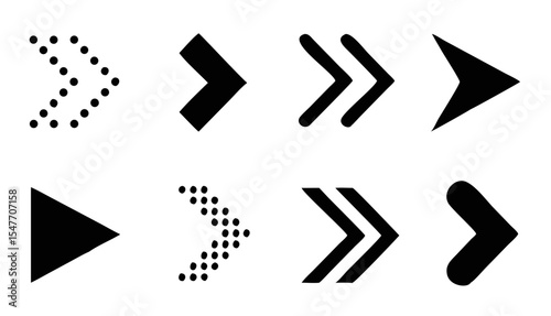 Different arrow collection. Vector illustration