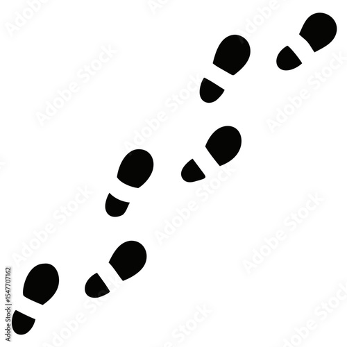 Human footprints. Vector illustration