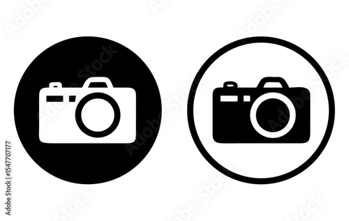 Camera icon set vector