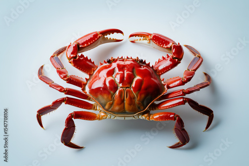 Cooked red crab isolated on a white background
