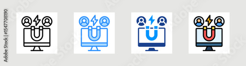 Online Lead Generation Icon Collection Set Multiple Style