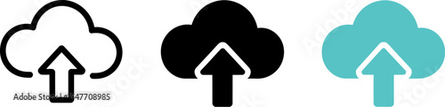 Cloud upload icon vector graphic download for website and application design and development resource editable stock vector