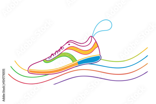 Sporty Sneakers with Speed Trail Design