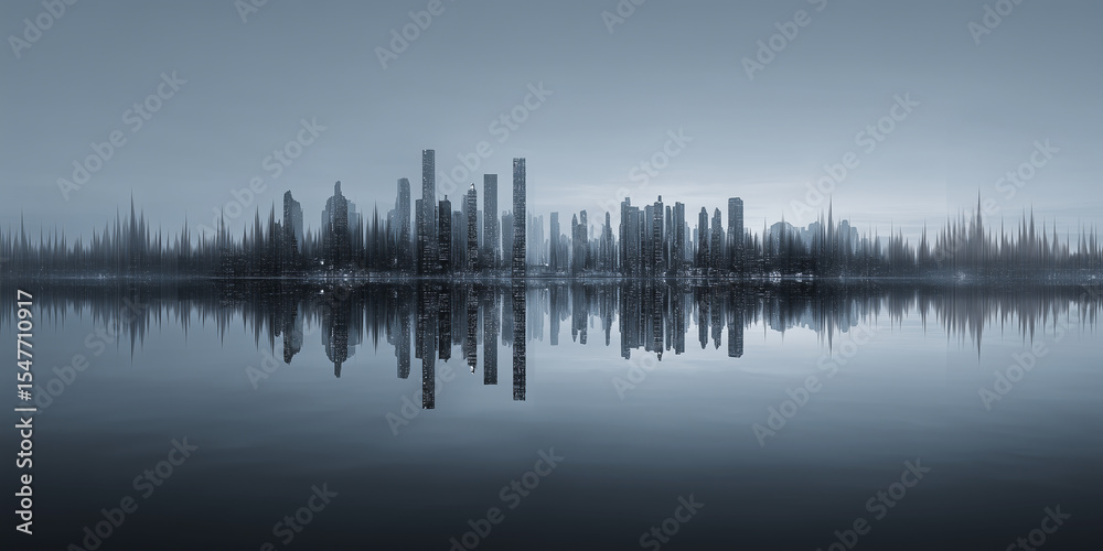 Fototapeta premium night mirror city