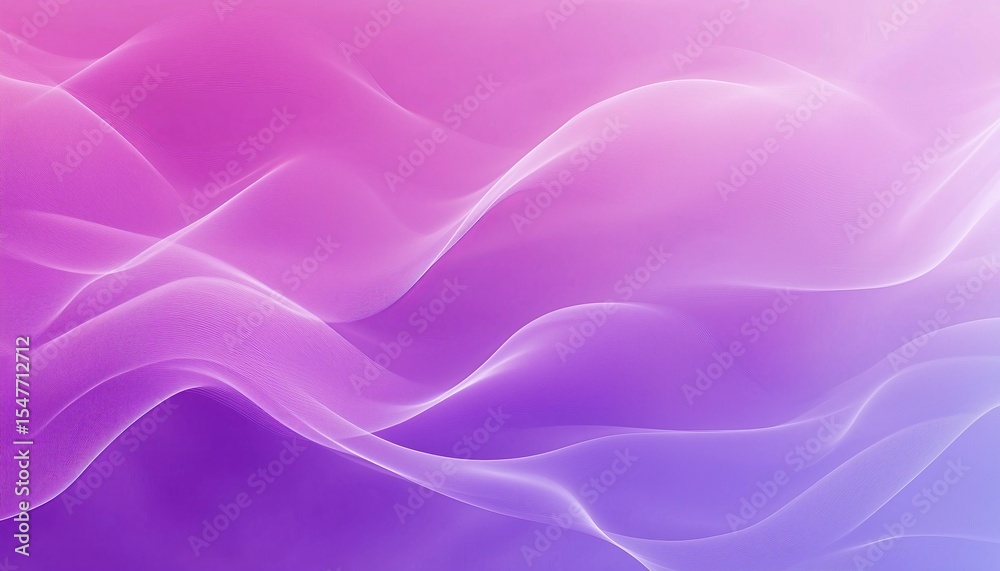 Obraz premium Soft Violet and Lavender Gradient Background with Abstract Light Waves, Minimalist Style, Dreamy and Ethereal Feel 