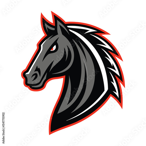 Powerful horse head logo