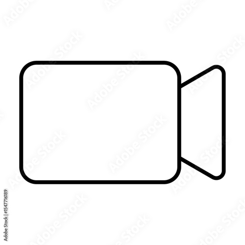 ビデオカメラのアイコンイラスト（線画）002