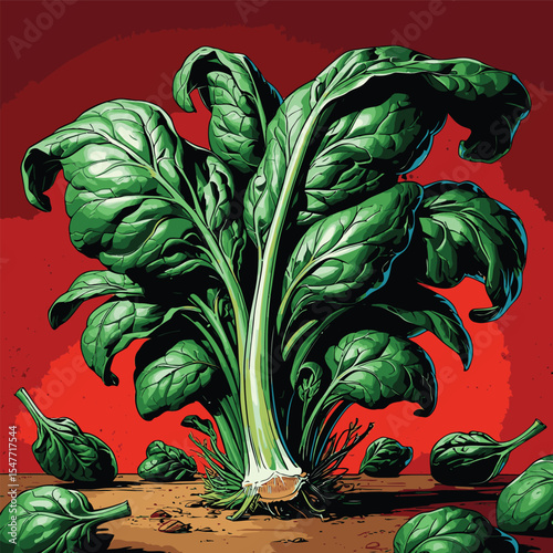 spinach vector image for graphic
