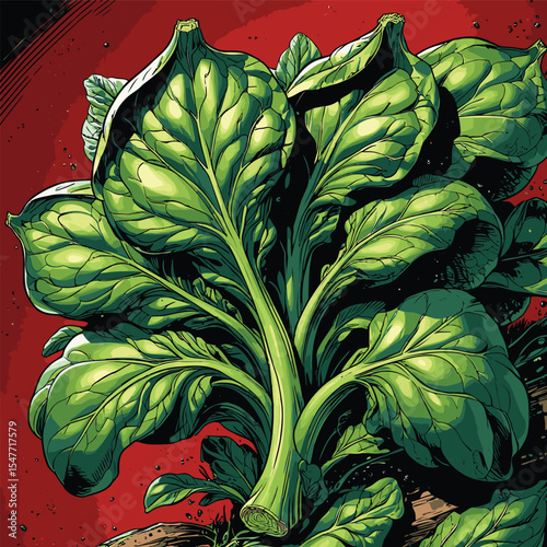 spinach vector image for graphic