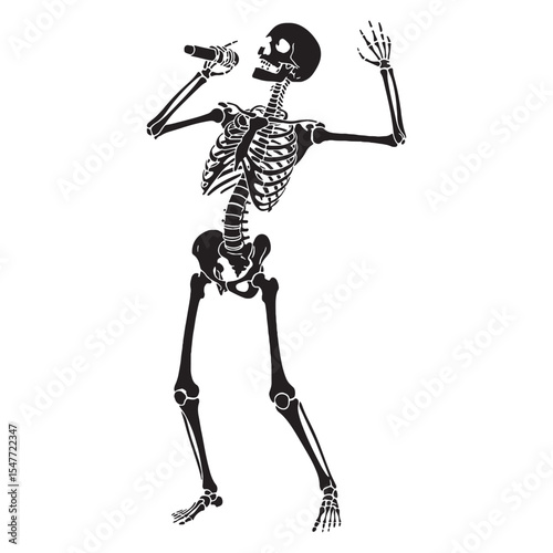 The inner frame of the body – Human skeleton silhouette in artistic Human skeleton vector – Human skeleton illustration

