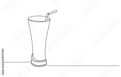 Fresh Lemonade continuous line art drawing