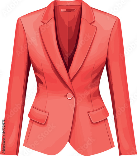 isolated vector illustration of red jacket