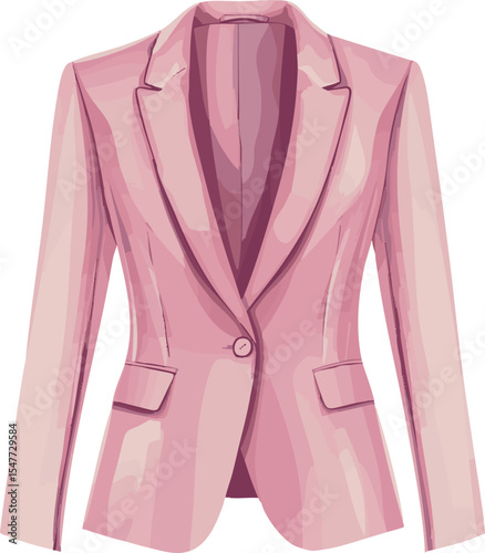 isolated vector illustration of pink jacket