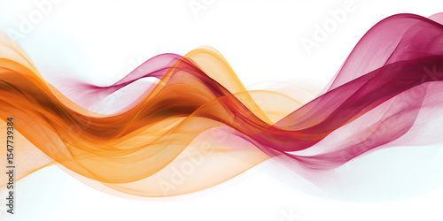 Abstract Orange and Burgundy Flowing Wave Design Background Image