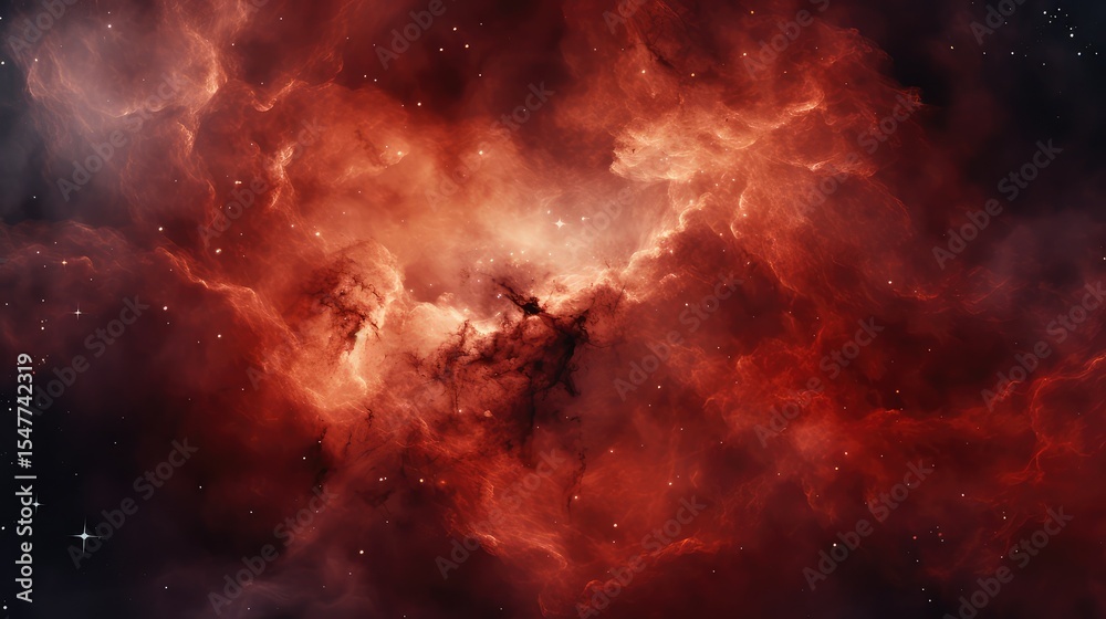 Obraz premium gas stars red