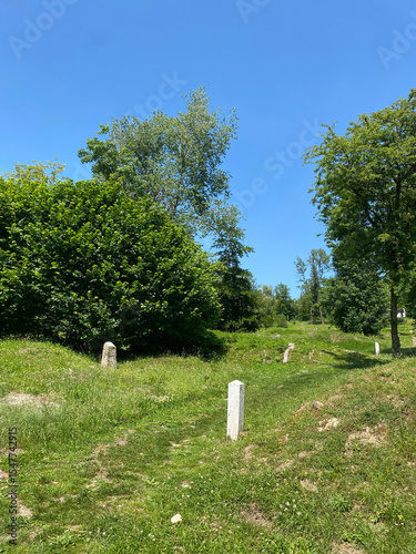 View of the remnants of Fleury-devant-Douaumont, France, where only craters remain, marking the devastation of World War I battles photo